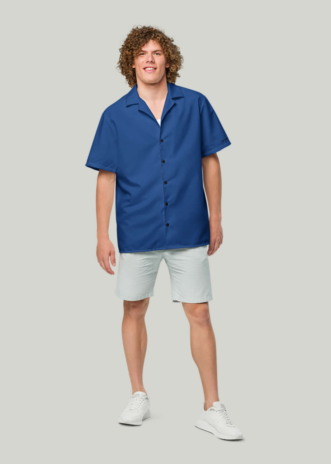 True Blue Short Sleeve Summer Comfort Button-Down Shirt (Men's)