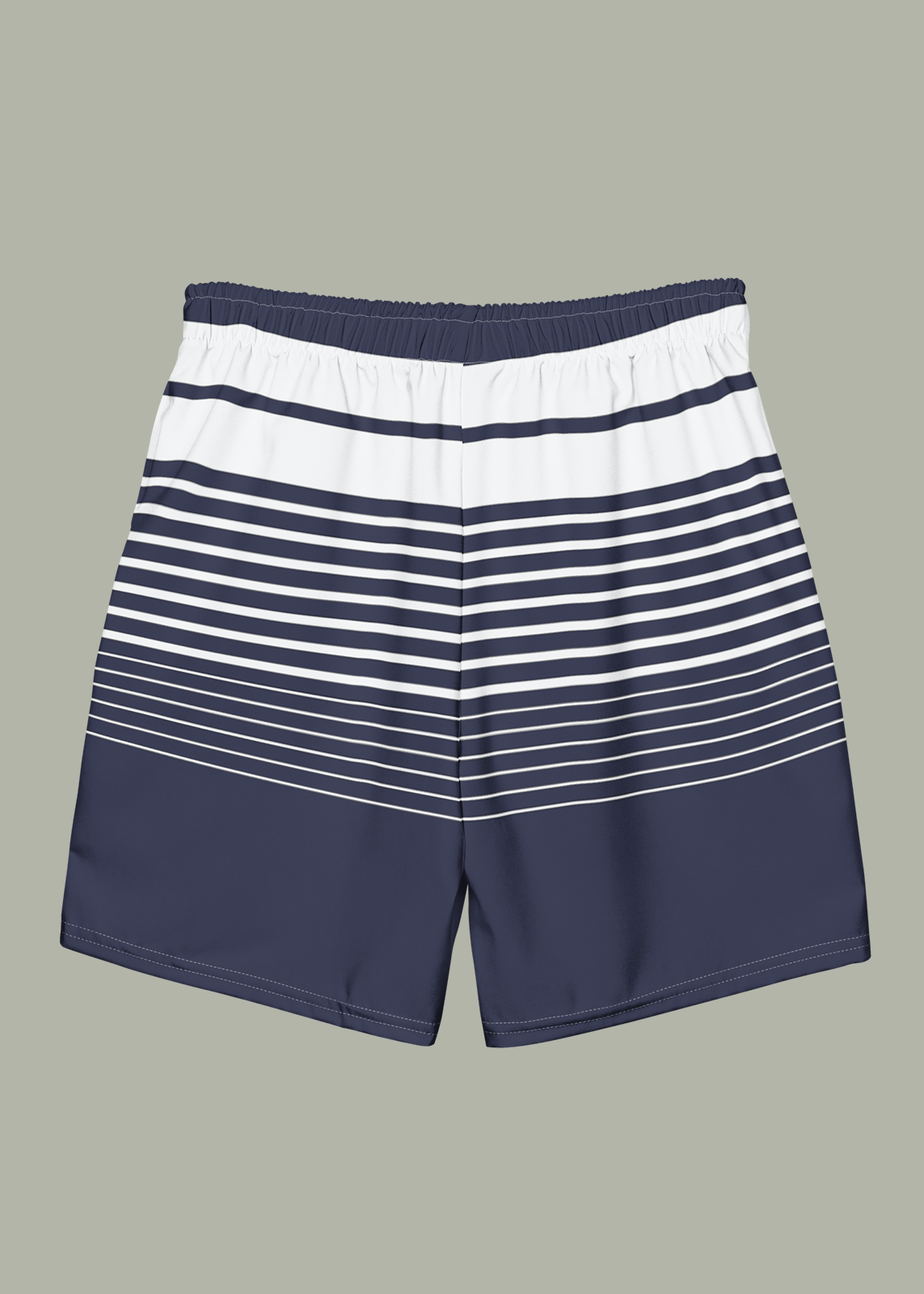 Third GEN Logo Navy & White Striped Swim Trunks (Mens)