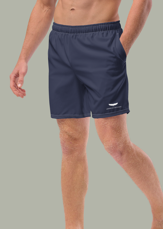 Third GEN Logo Navy Swim Trunks (Men's)