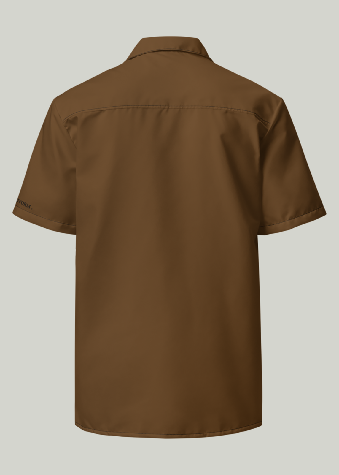 Brown Short Sleeve Summer Comfort Button-Down Shirt (Men's)