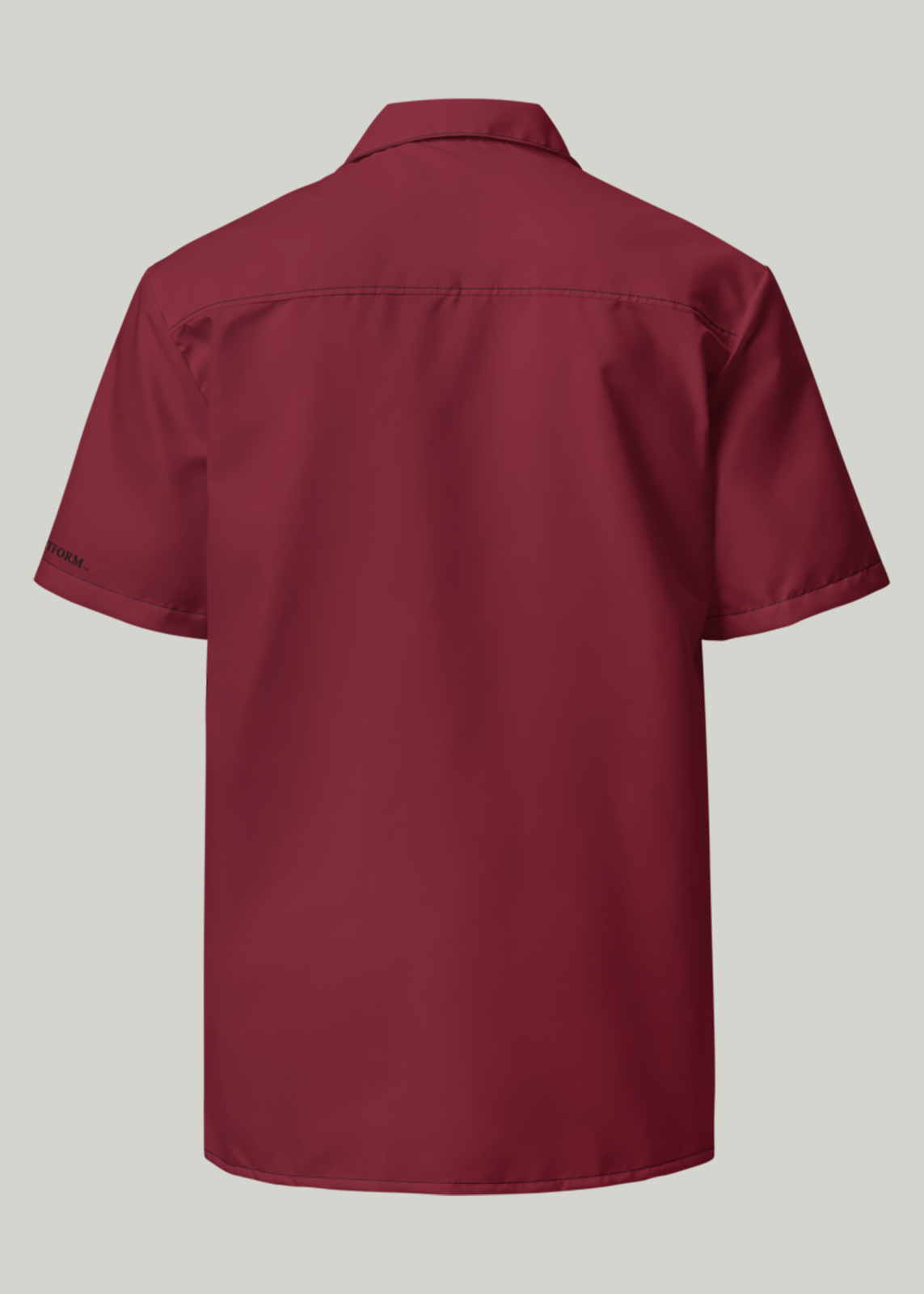 Burgundy Short Sleeve Summer Comfort Button-Down Shirt (Men's)