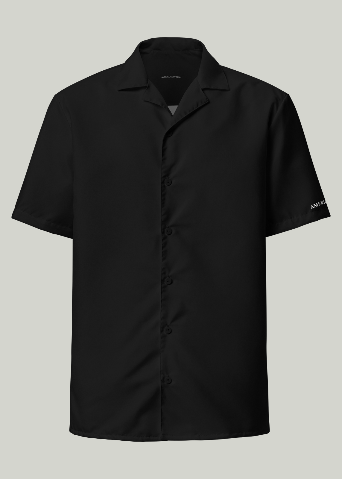 Black Short Sleeve Summer Comfort Button-Down Shirt (Men's)