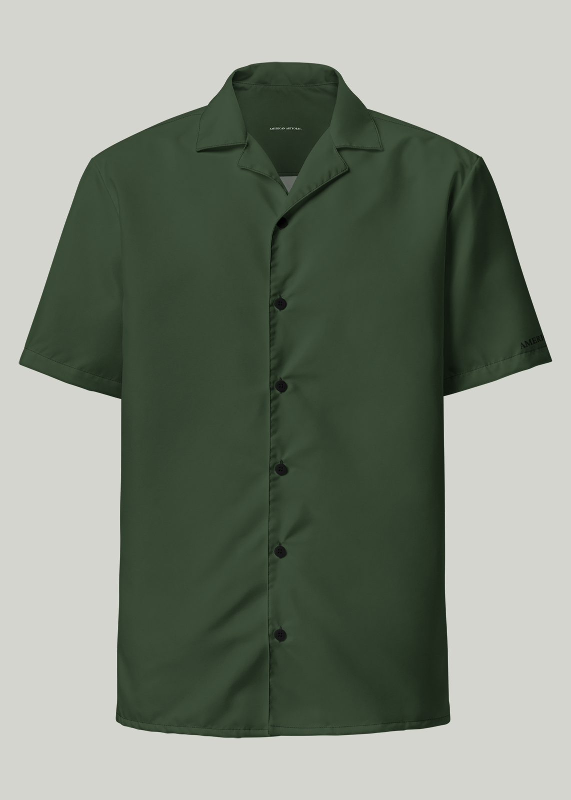 Myrtle Green Short Sleeve Summer Comfort Button-Down Shirt (Men's)