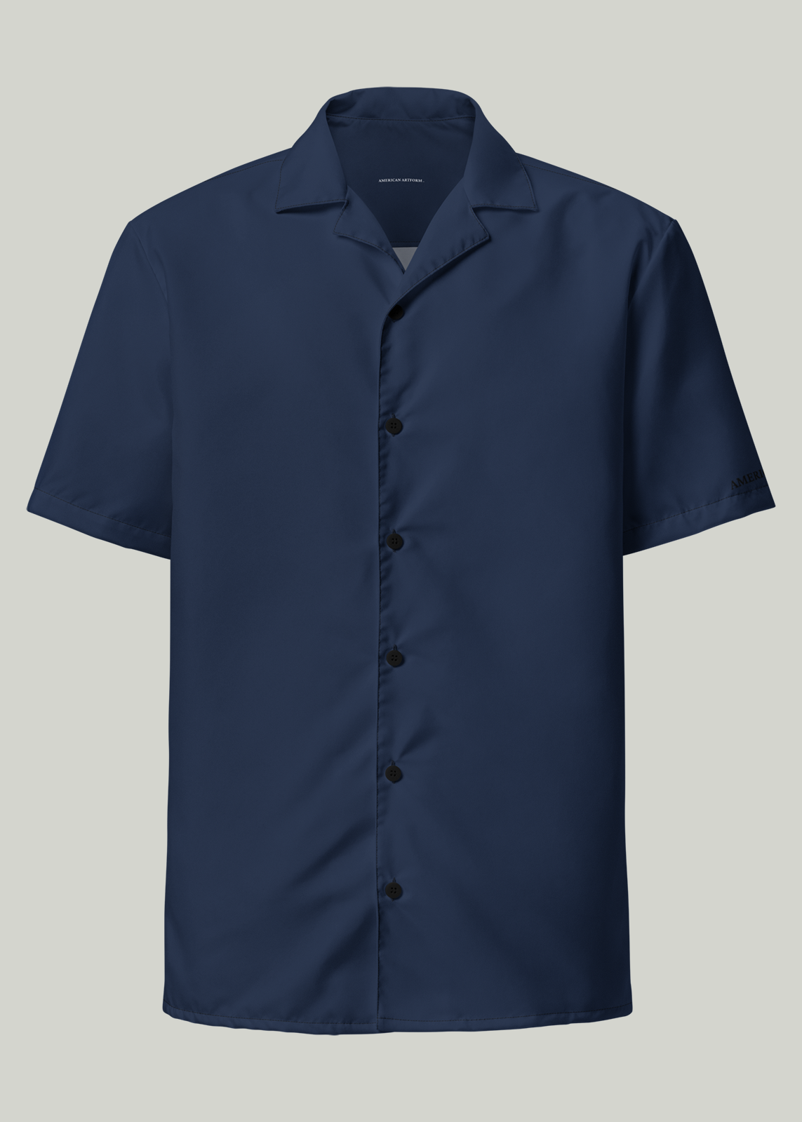 Navy Short Sleeve Summer Comfort Button-Down Shirt (Men's)