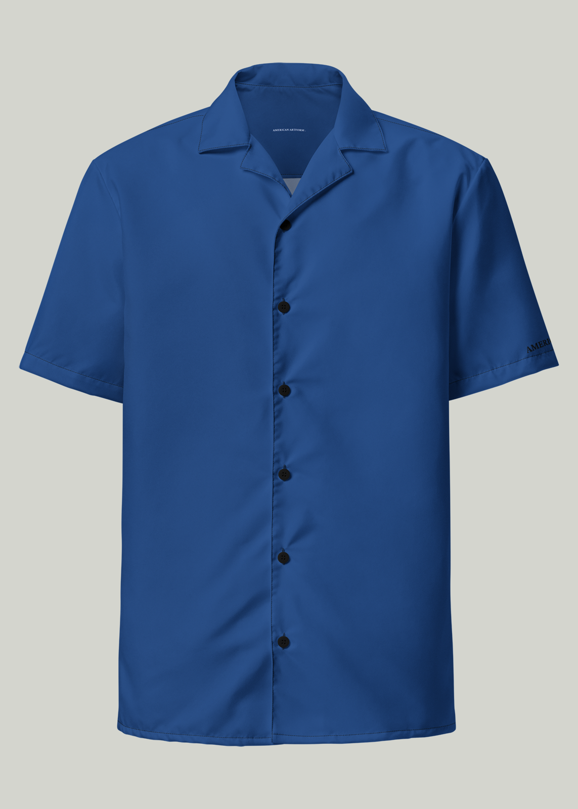 True Blue Short Sleeve Summer Comfort Button-Down Shirt (Men's)