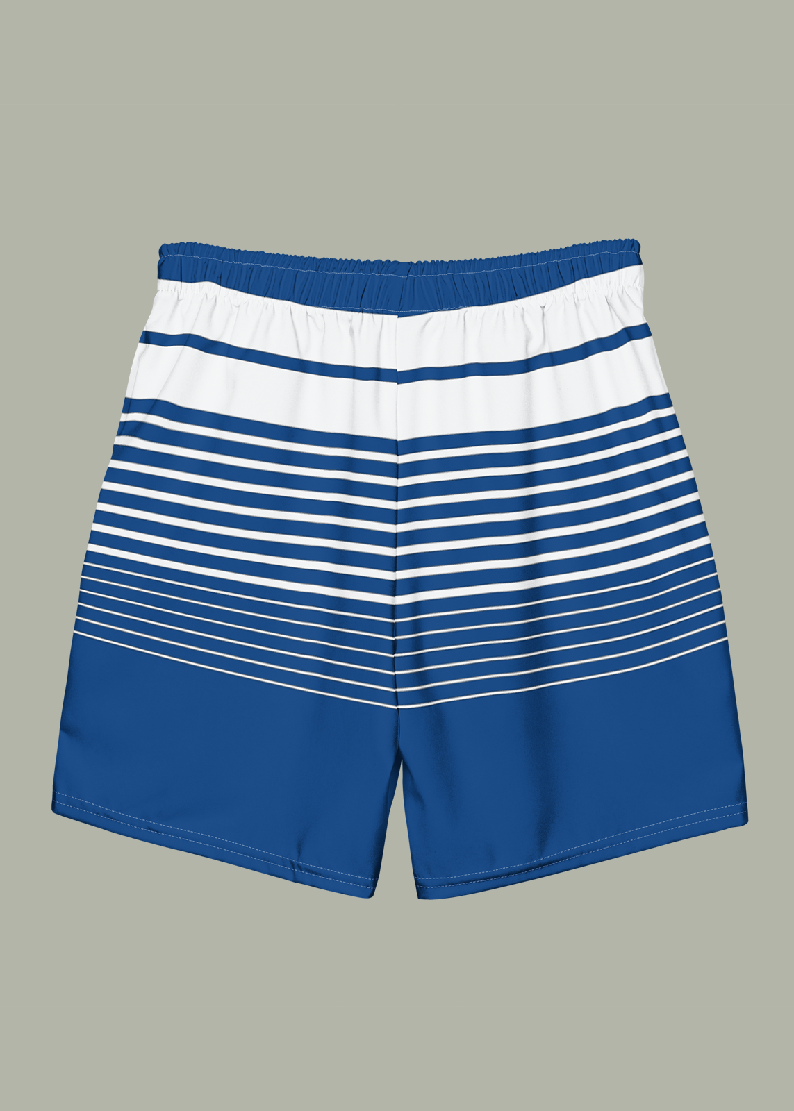 Third GEN Logo True Blue & White Striped Swim Trunks (Men's)